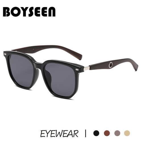 港风橄榄绿框墨镜男木纹镜腿渐变色太阳镜女防紫外线可配近视度数 - 图3