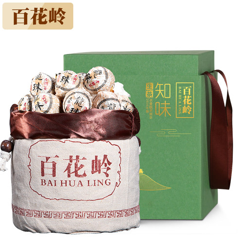 沁甜回甘 普洱茶生茶龙珠4年陈韵独立包装 500g礼盒装 百花岭茶叶 - 图0
