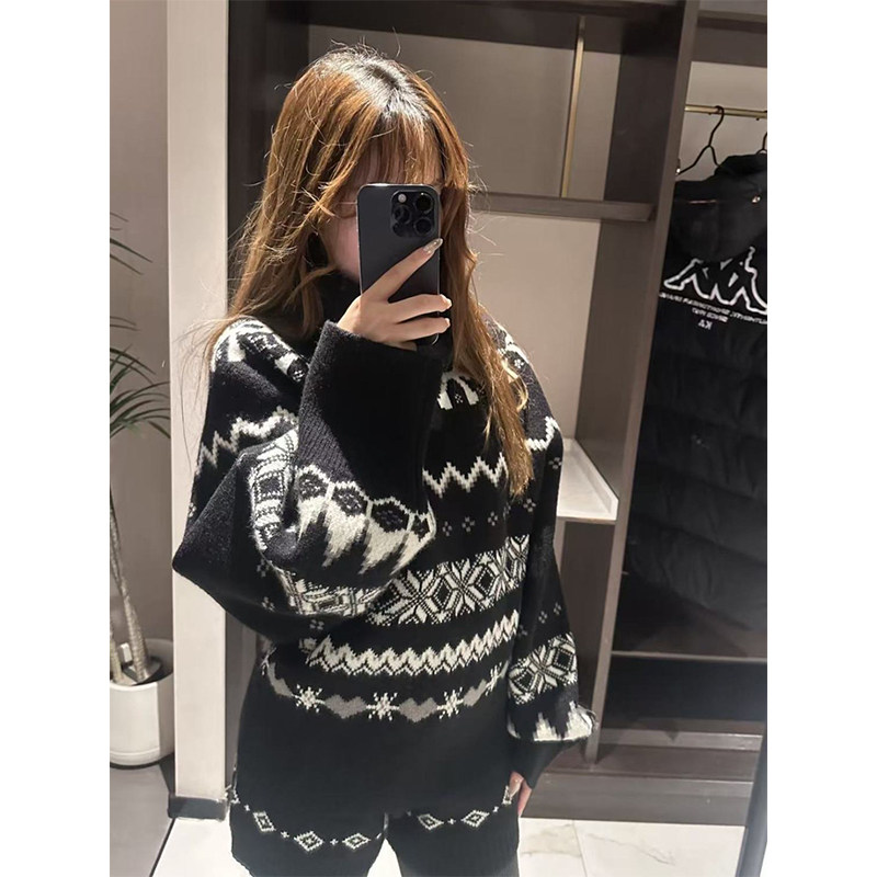 秋冬季韩系巨好看穿搭套装女费尔岛高领黑色针织衫毛衣短裤两件套,淘宝优惠券,粉丝福利购,淘宝优惠卷