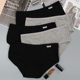 Girls pure cotton black underwear ladies gray simple
