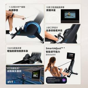 爱康NordicTrack划船机家用电磁阻健身器燃脂综合训练滑船器rw700