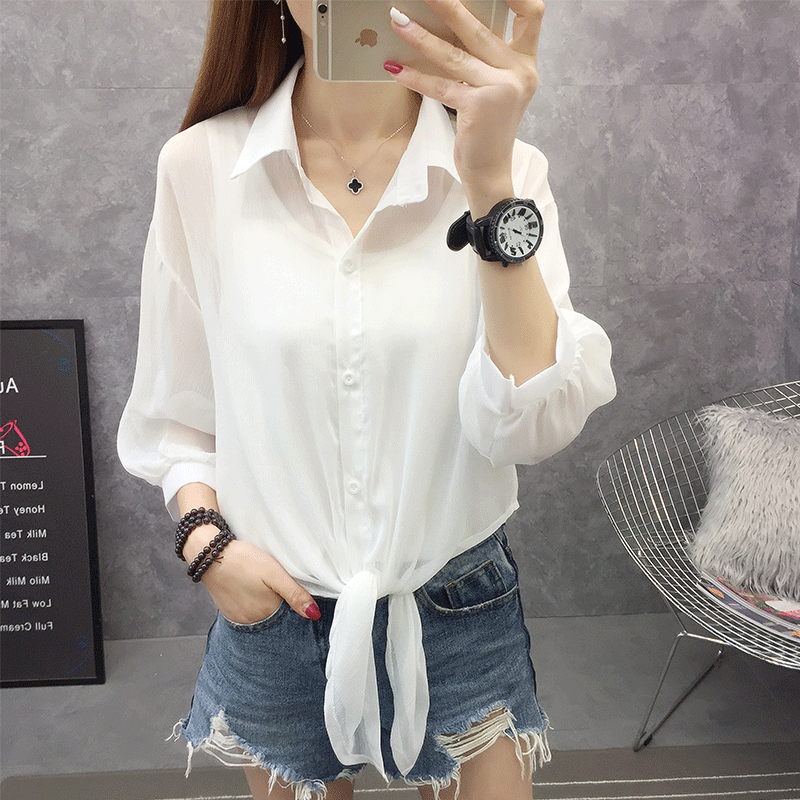 防晒衣2020新款夏季配吊带裙子衬衫 佳人宣言蕾丝衫/雪纺衫