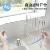 Kitchen 304 stainless steel folding rag rack countertop dishcloth towel drying storage sink cleaning supplies rack