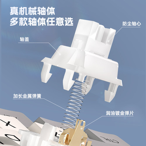 狼途T98客制化机械键盘无线蓝牙三模热插拔电脑办公电竞游戏专用 - 图3