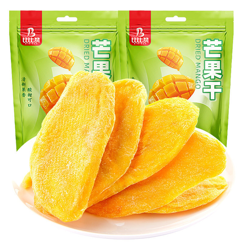 比比赞厚切500g酸甜果脯网红芒果干 汇香聚芒果干