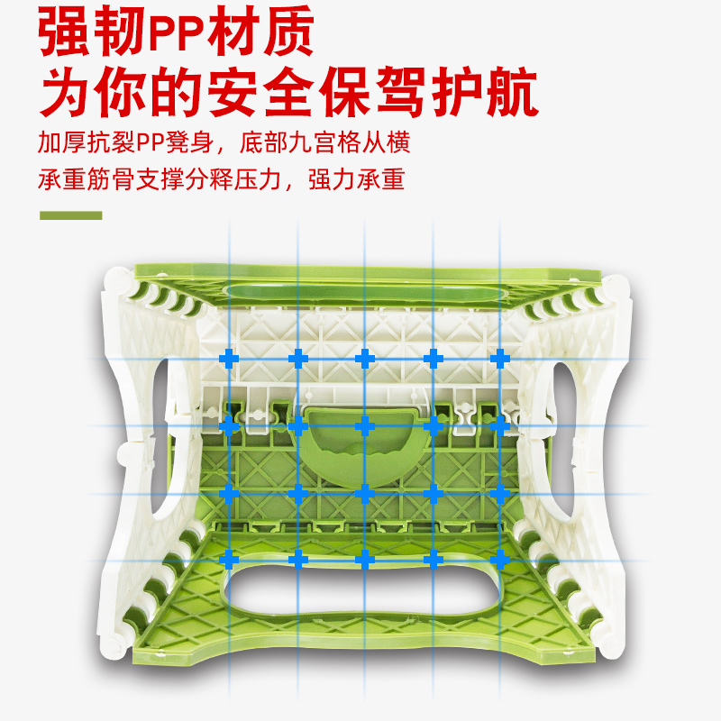 塑料加厚成人便携式户外小板凳儿童家用迷你浴室椅子卡通折叠凳子 - 图2