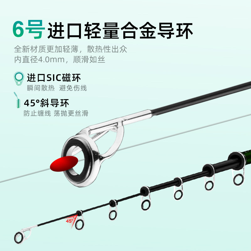 北溟鱼矶竿矶钓竿5号综合滑漂竿超轻超细短节便携远投碳素钓鱼竿,淘宝优惠券,粉丝福利购,淘宝优惠卷