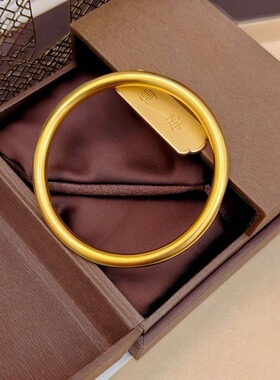 古法素圈传承手镯久不掉色实心闭口镯子简约百搭日常款