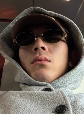 复古椭圆形金属框墨镜男防紫外线高级感街拍遮阳太阳镜女防紫外线