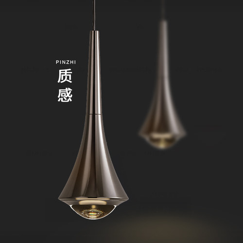 意式极简卧室床头悬浮升降吊灯现代轻奢高级感玄关端景台壁龛吊灯 - 图0