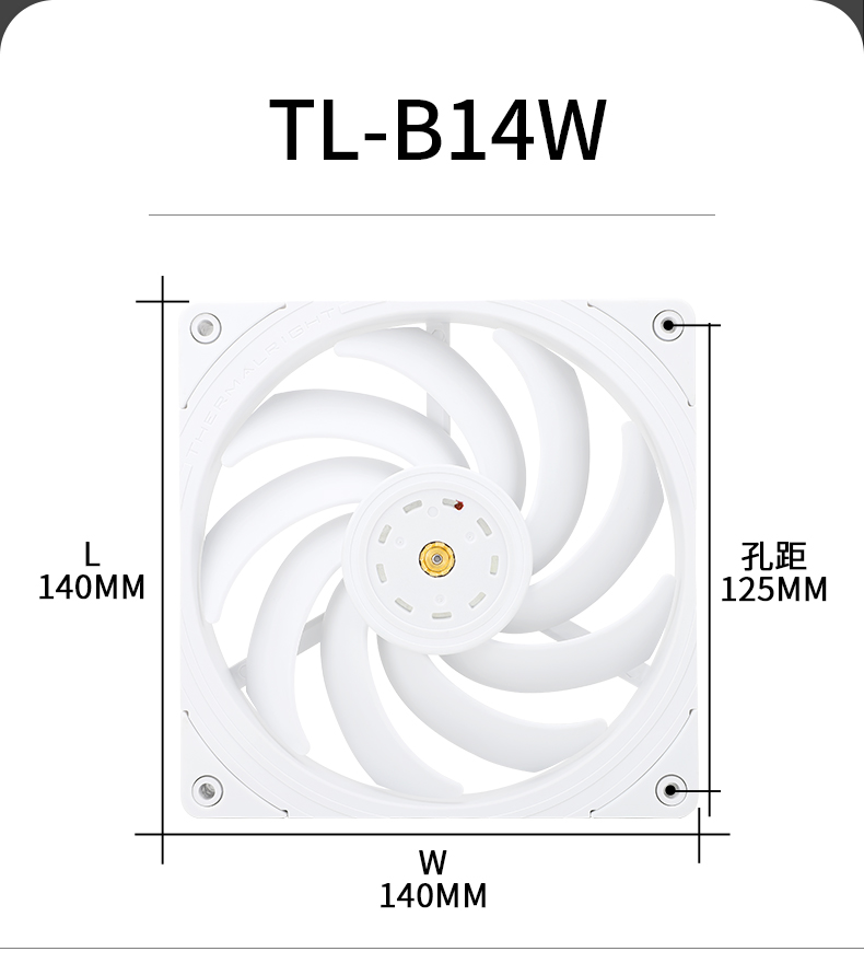 诺易  TL-B14W B14E 性能级风压扇机箱电脑PWM水冷散热器风扇 - 图2