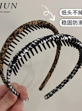 紫郡发箍布艺复古带齿防滑
