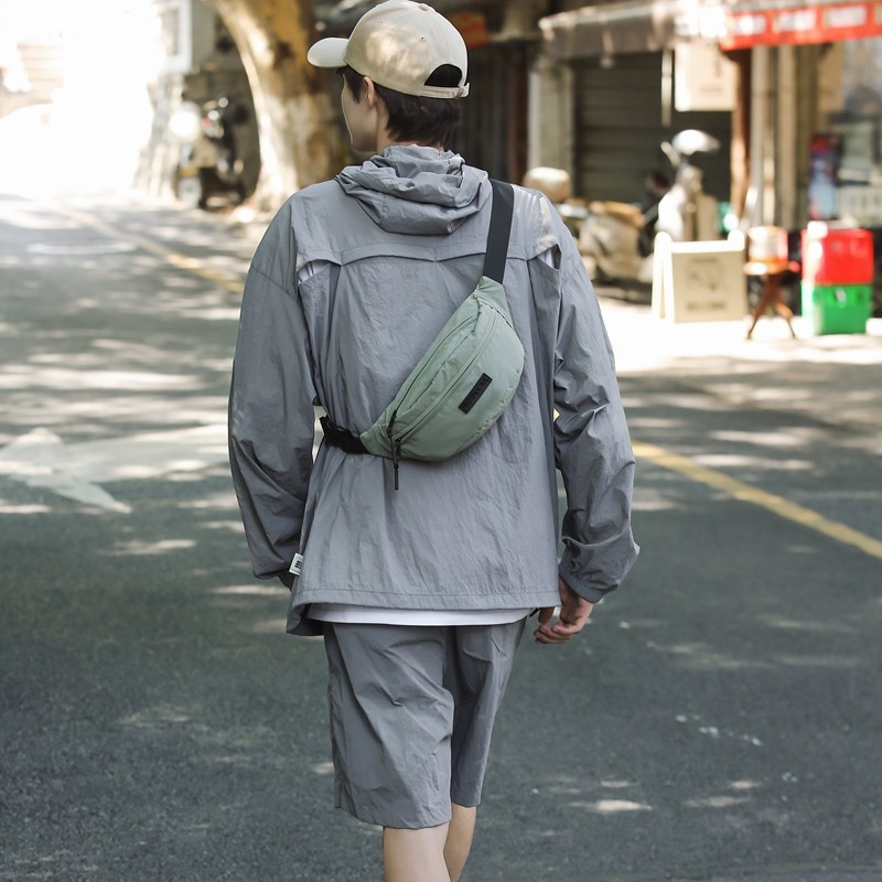 手机胸包男士日系新款运动休闲单肩背包腰包百搭潮牌斜挎包骑行包,淘宝优惠券,粉丝福利购,淘宝优惠卷