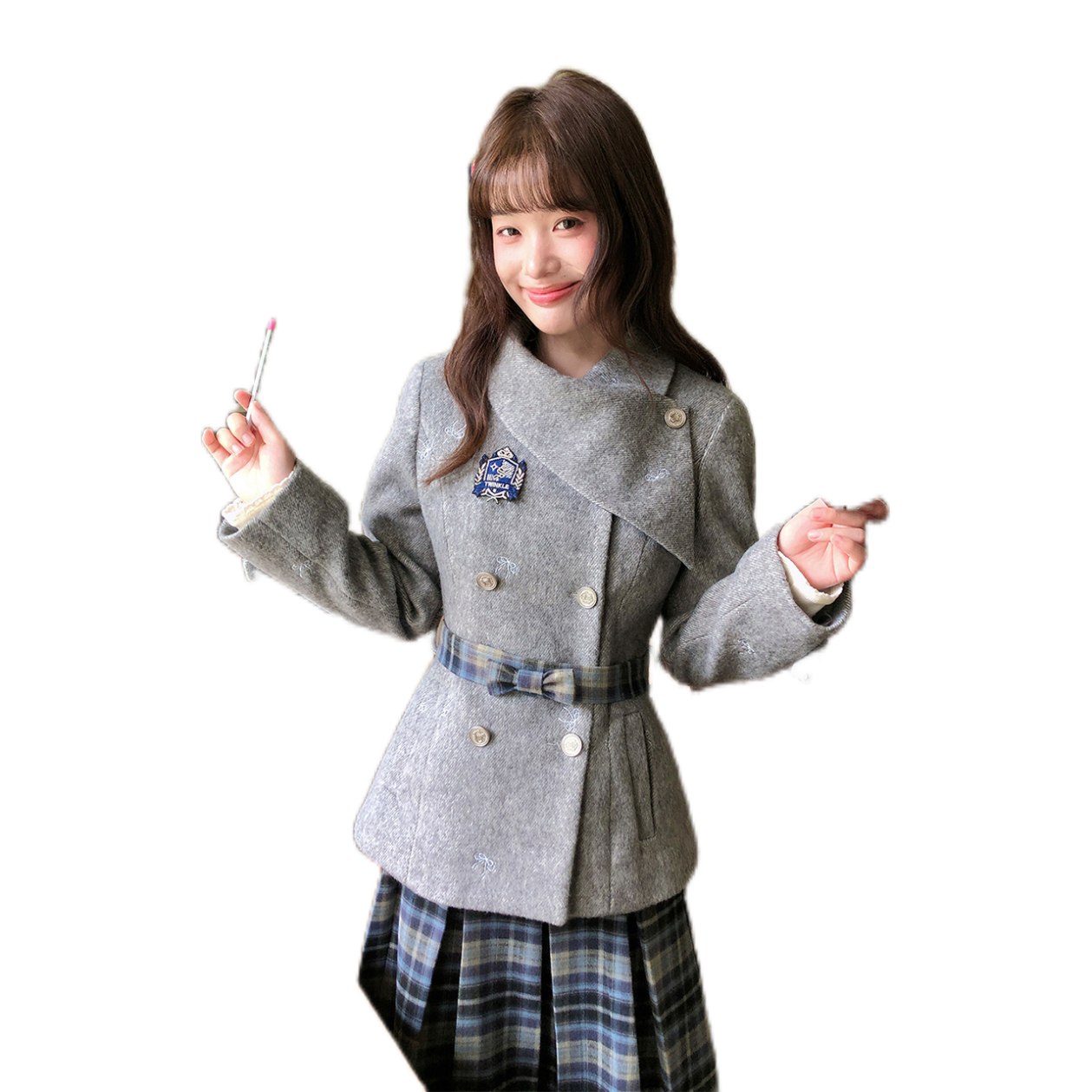 黯蓝织 2025冬新款小众毛呢外套裙子两件套学院风甜美呢子大衣女,淘宝优惠券,粉丝福利购,淘宝优惠卷