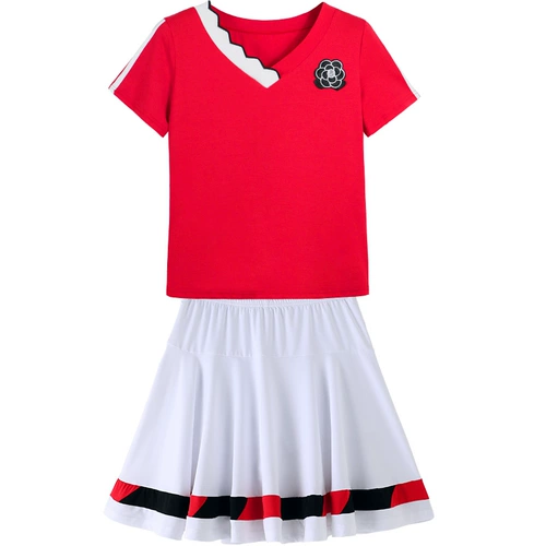 艳王 Летний комплект, танцующая форма, юбка, 2020, короткий рукав