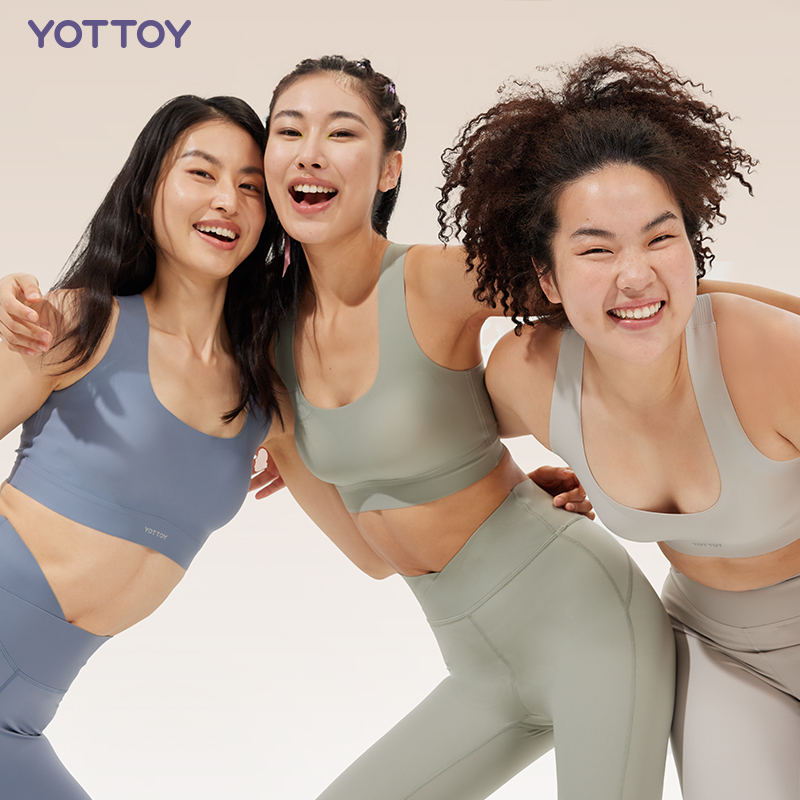 YOTTOY云朵背心女瑜伽运动健身服低强度减震普拉提内衣美背带胸垫