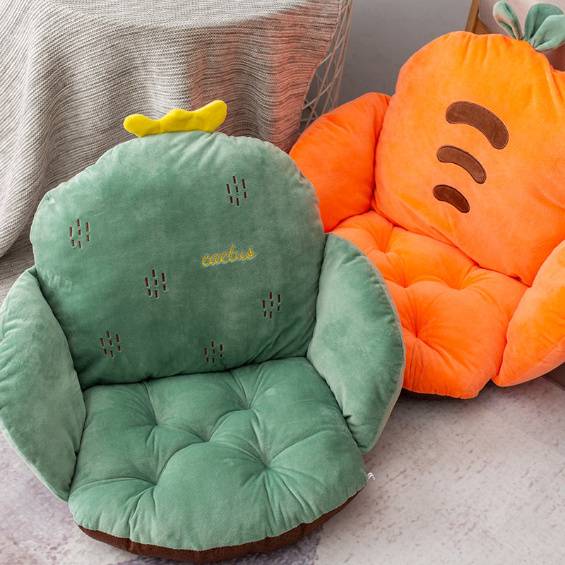 ins皇冠坐垫靠背垫一体地板上垫子懒人榻榻米椅垫学生教室办公室