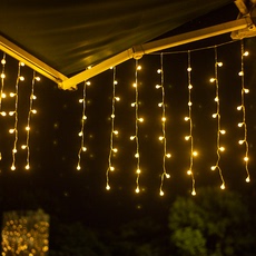 Световое украшение 太阳能小彩灯led瀑布灯串窗帘灯户外阳台花园庭院防水布置装饰灯