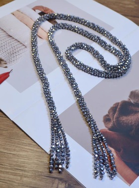 高级感小众设计款项链超长款秋冬新款时尚潮流毛衣链洋气饰品挂链