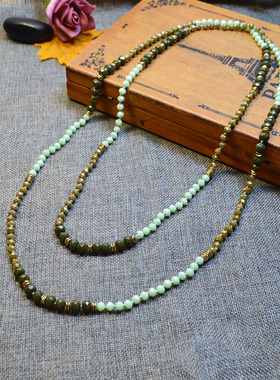 简单大气长款毛衣链OL通勤气质百搭轻奢双层装饰项链多层小众设计