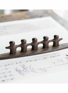 喜怒哀乐空进口南部铁器书房摆件