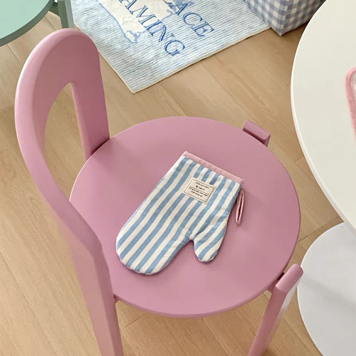 多巴胺家用彩色餐椅复古靠背书桌椅字中古风网红简约REY椅雷伊椅 - 图0