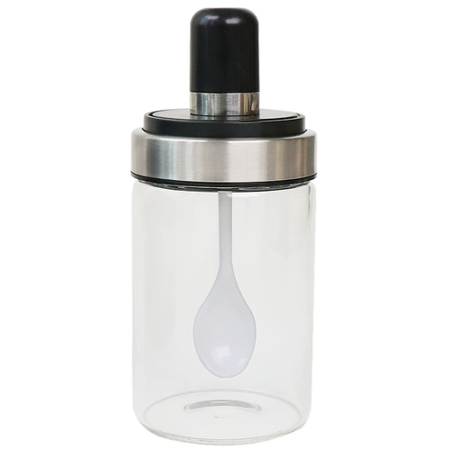 Ложка крышка интегрированная приправа танка кухня соленый сахар приправа коробка стеклян