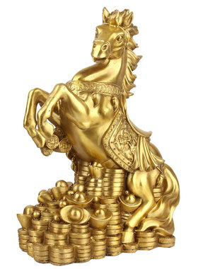 发财树飞马十二生肖摆件