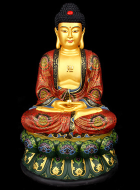 手工彩绘西方三圣地藏王观音摆件