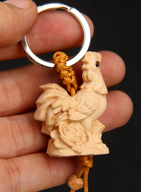 厚德居桃木十二生肖龙蛇挂件