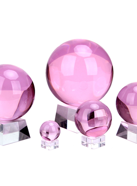 合成水晶球红水晶球白水晶球粉水晶球紫水晶球黄水晶球摆件