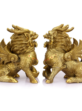 铜麒麟摆件质优价廉臻礼中式