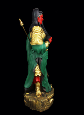 厚德居手工彩绘摆件关二爷武财神