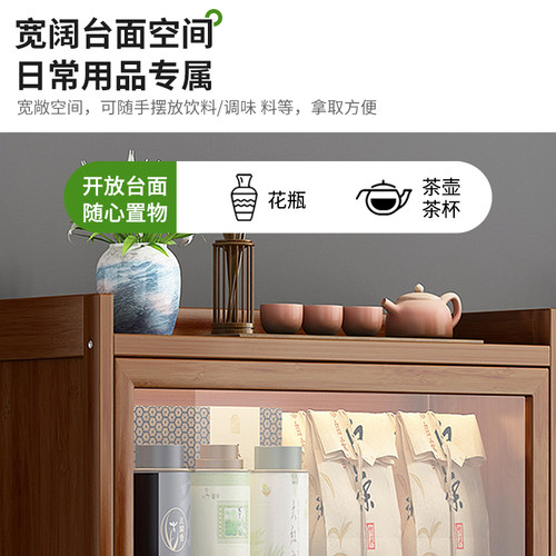 博古架新中式多宝阁茶叶展示柜非实木摆件柜收纳柜茶具茶室置物架 - 图3