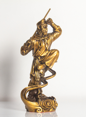 纯铜悟空摆件齐天大圣踏云孙悟空斗战胜佛神像家居工艺品铜美猴王