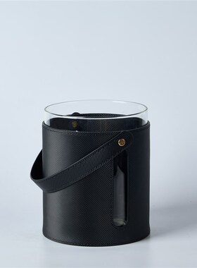 轻奢皮革醒酒器红酒桶酒具样板间售楼处酒吧水吧餐厅厨房冰桶摆件