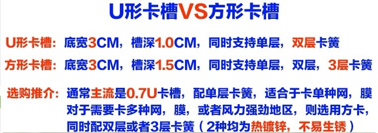 大棚配件卡槽卡簧防风压膜槽条防锈耐腐蚀种养殖方形槽深槽镀铝锌