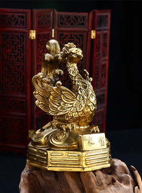 黄铜四方神兽朱雀玄武家居摆设