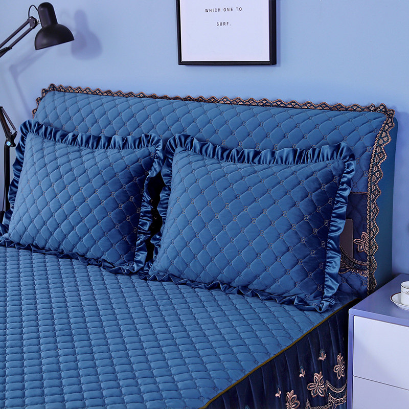 冬季新款加厚床裙简约现代夹棉床围裙花边款床单防滑床罩套裙式,淘宝优惠券,粉丝福利购,淘宝优惠卷