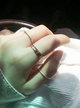 18k玫瑰金镂空钛钢戒指日韩版