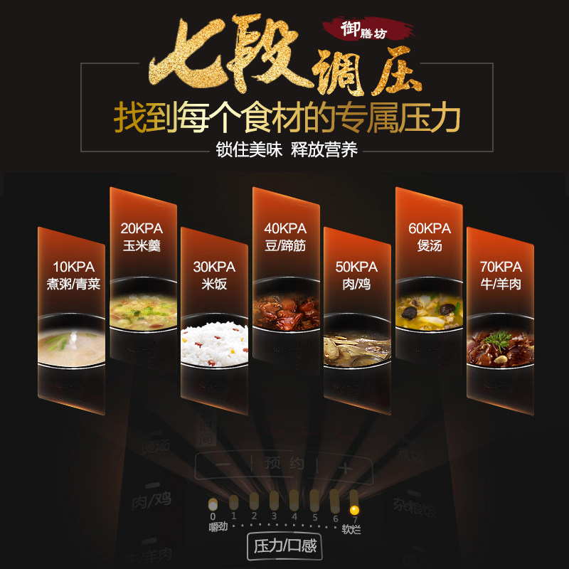 美的电6l大容量智能家用高压压力锅 美的天和电压力锅