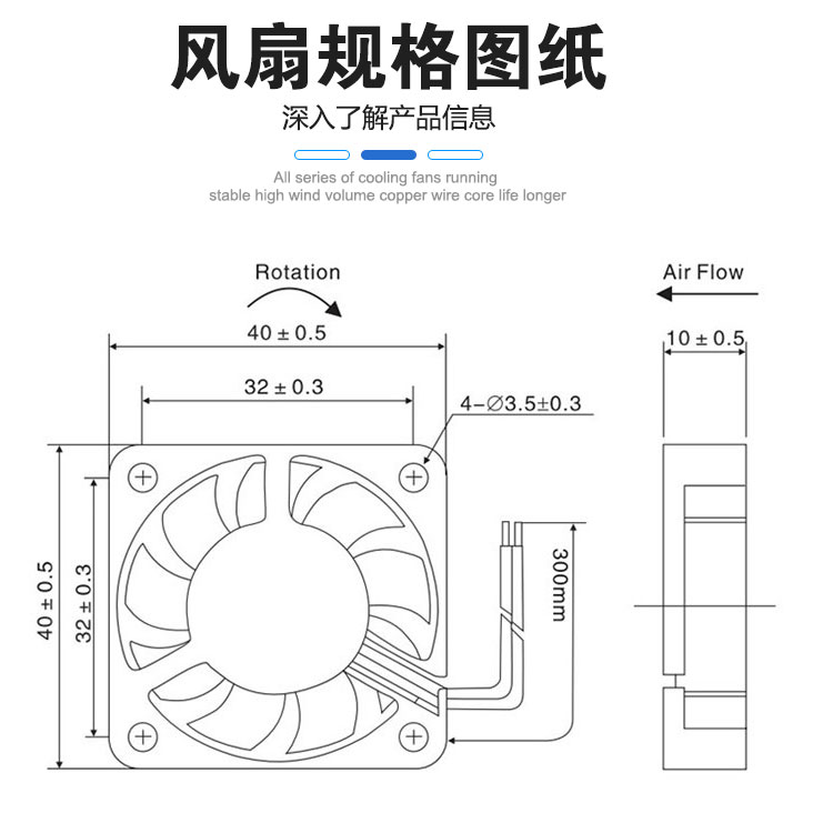 静音 4010 5V 12V 24V 4厘米打印机笔记本南北桥 USB散热风扇-图0