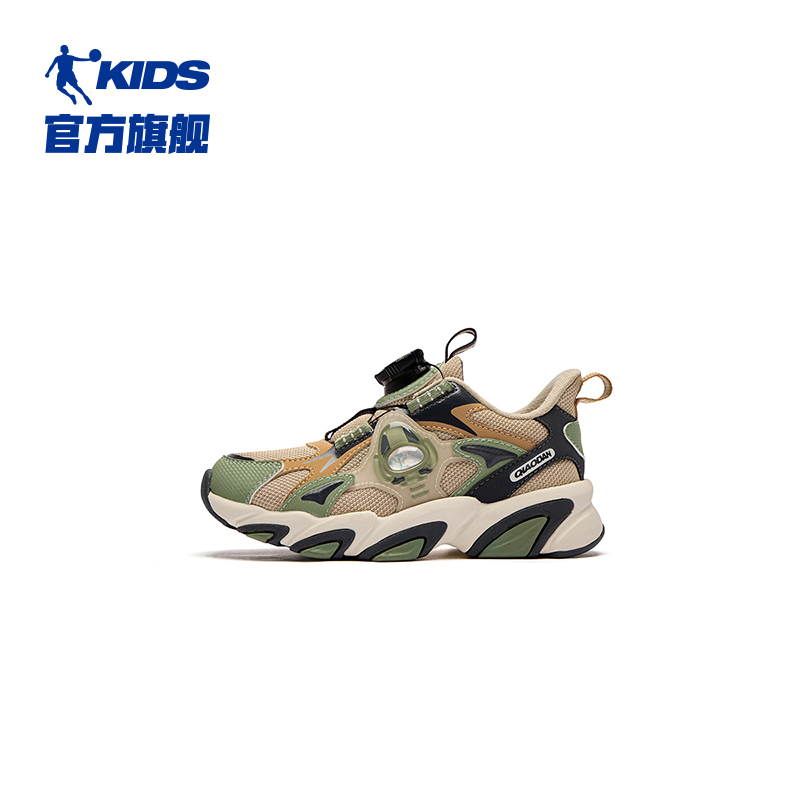 商场同款乔丹童鞋男童鞋子2025秋冬款小童旋钮扣缓震跑鞋儿童鞋子 - 图0