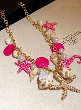 天然海星贝壳项链女小众设计感高级轻奢气质百搭锁骨链2026新款