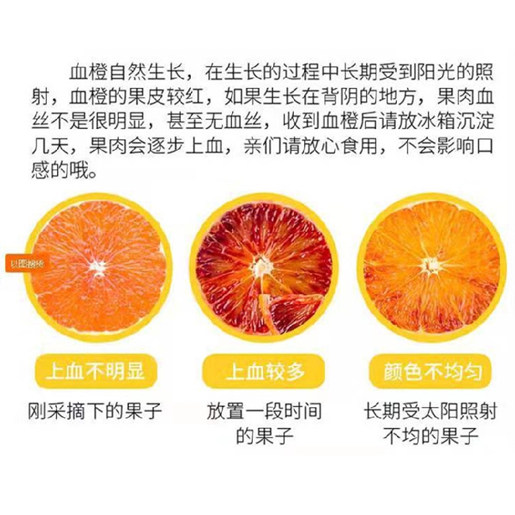 新鲜水果正宗塔罗科血橙玫瑰香橙血脐红肉橙子包邮 - 图3