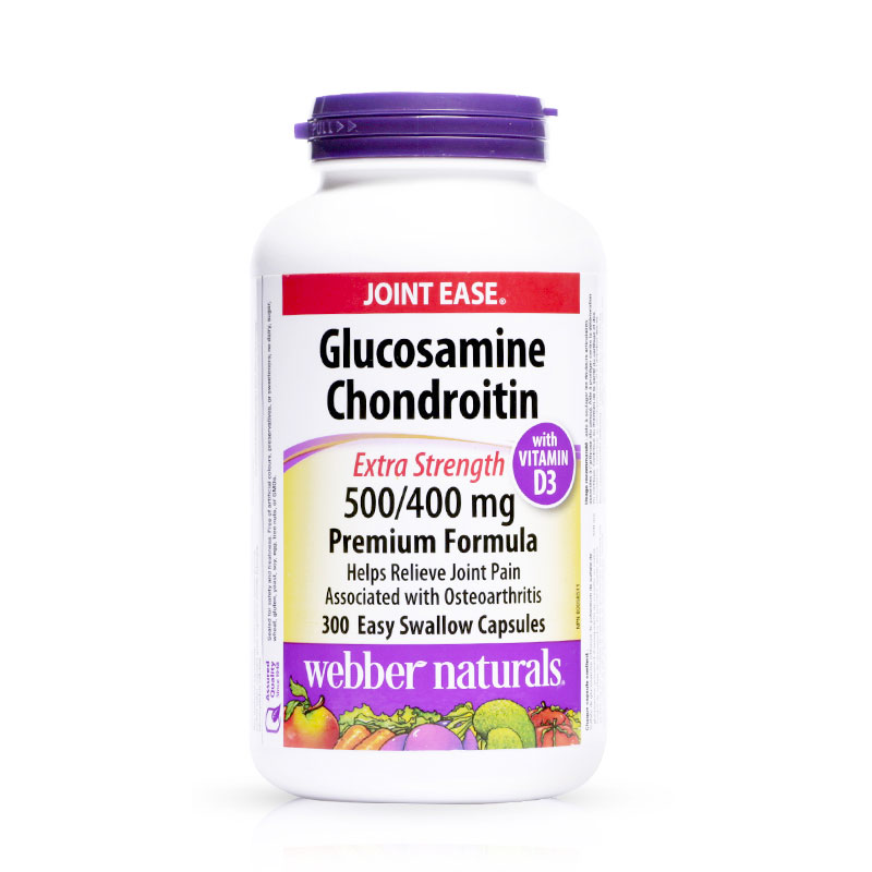 多善海外专营店加拿大进口氨糖 伟博webber硫酸氨基葡萄糖软骨素胶囊关节宝300粒1