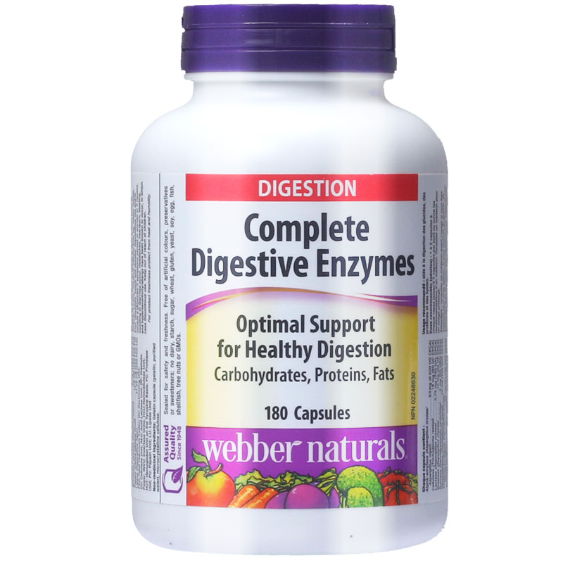 多善海外专营店加拿大原装进口伟博webber naturals消化酶酵素软胶囊180粒0