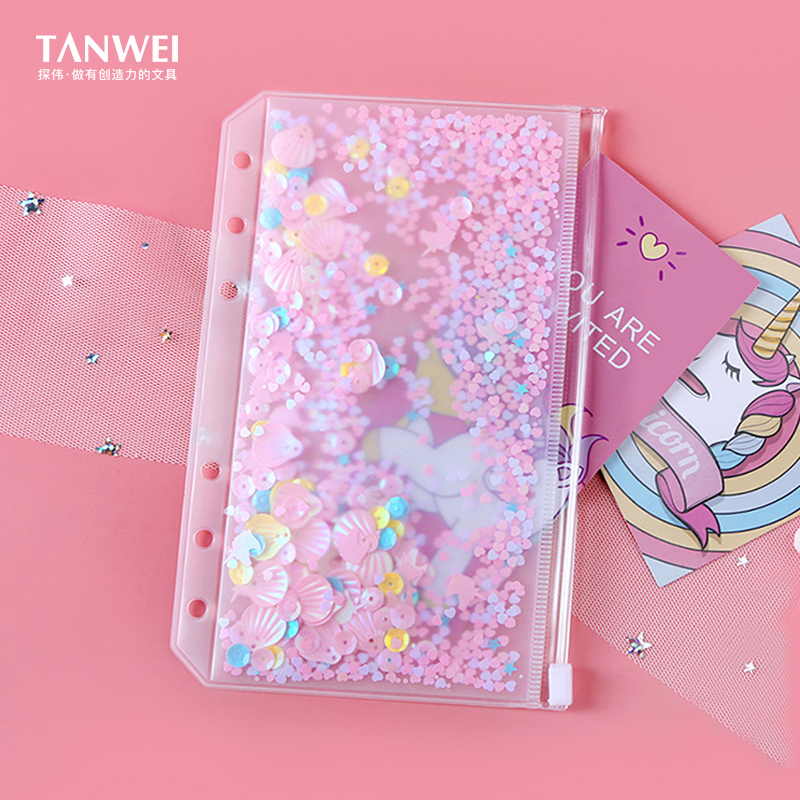 A6活页夹多功能资料袋小手账本拉链袋单口票据文件袋三口名片袋银行卡收纳袋创意活页双口卡片通用6孔替换袋,淘宝优惠券,粉丝福利购,淘宝优惠卷