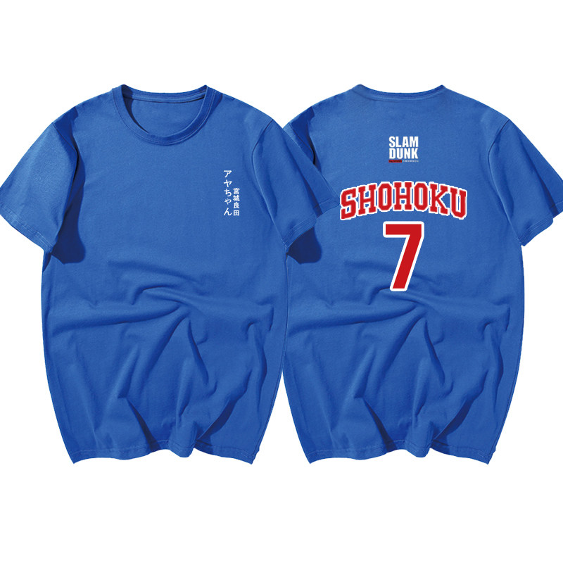 灌篮高手湘北五虎可定制纯棉男t恤 喜鹿堡T恤