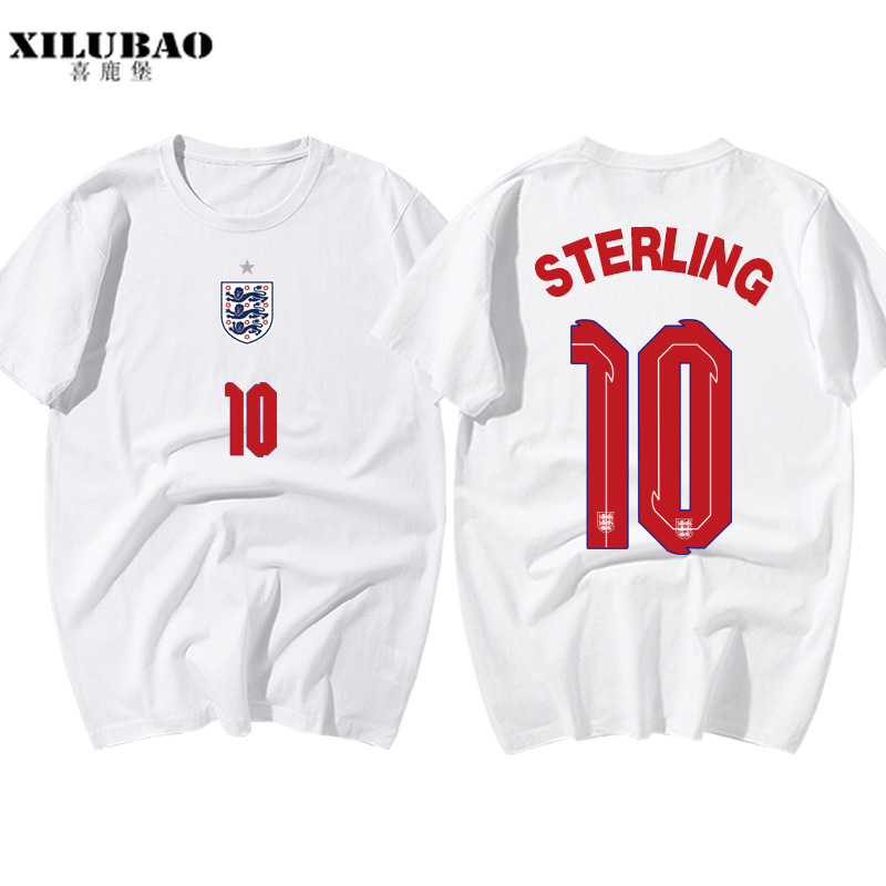 2021欧洲杯T恤英格兰国家队哈利凯恩斯特林贝克汉姆欧文球迷短袖 - 图2